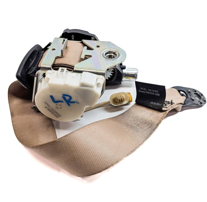 2011 PORSCHE PANAMERA (970) REAR LEFT SEAT SEATBELT RETRACTOR (Beige)
