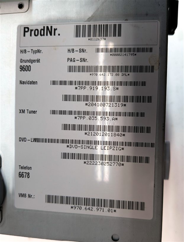 Thumbnail 11: 2011 PORSCHE PANAMERA (970) FRONT RADIO SATELLITE CD DVD NAVIGATION HEAD UNIT