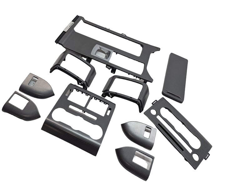 14 ROVER SPORT (L494) DASH DOOR CENTER CONSOLE TRIM SET/10 (CARBON FIBER EFFECT)
