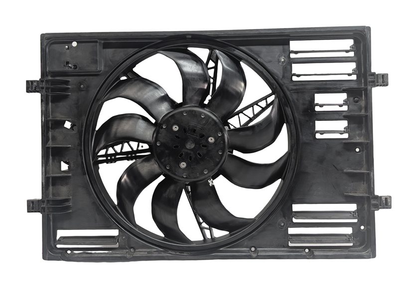 Thumbnail 2: 2016-2018 AUDI A3 E-TRON (8VF) HYBRID 1.4L ENGINE COOLING FAN w/ SHROUD
