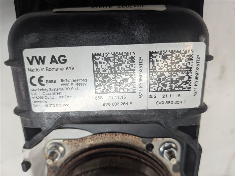 Thumbnail 8: 2015-2020 AUDI A3 S3 (8V) FRONT RIGHT PASSENGER DASH SRS AIRBAG AIR BAG
