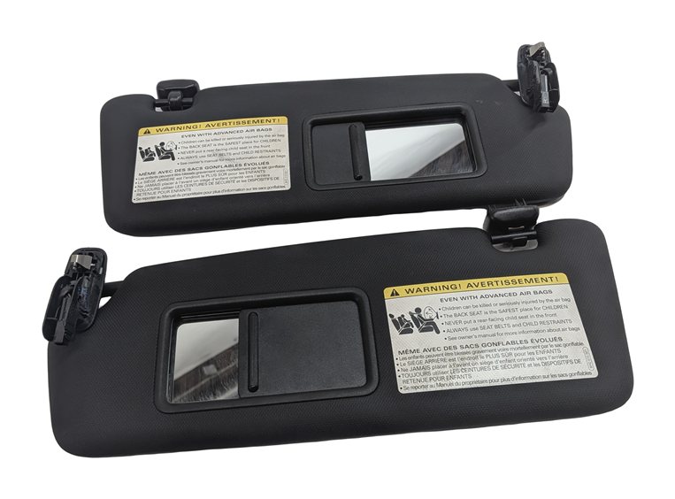 Thumbnail 2: 13-18 AUDI ALLROAD A3 E-TRON (B8 8VF) FRONT LEFT & RIGHT SUNVISOR SET (Black)