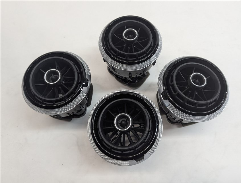 Thumbnail 3: 16 AUDI A3 E-TRON (8V) FRONT LEFT CENTER RIGHT DASH HEAT AIR AC HVAC VENT SET/4