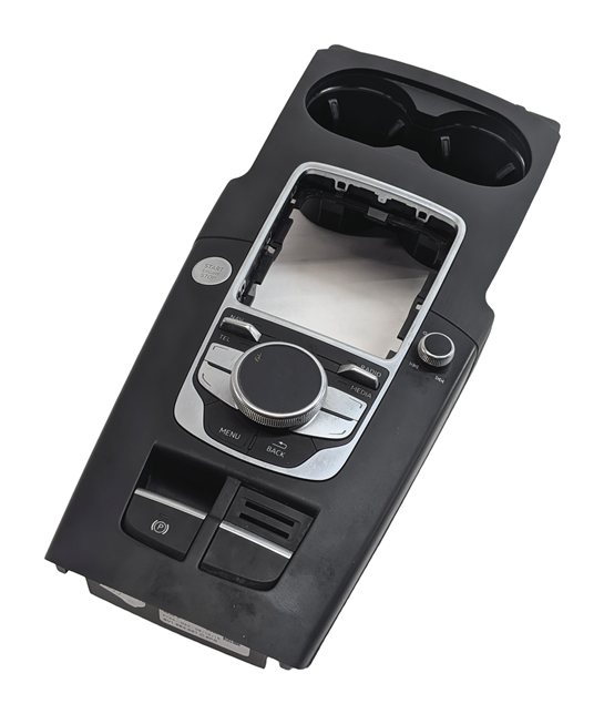 15-18 AUDI A3 S3 (8V) GPS NAVIGATION MEDIA MMI CONTROL SWITCH KNOB & CUP HOLDER