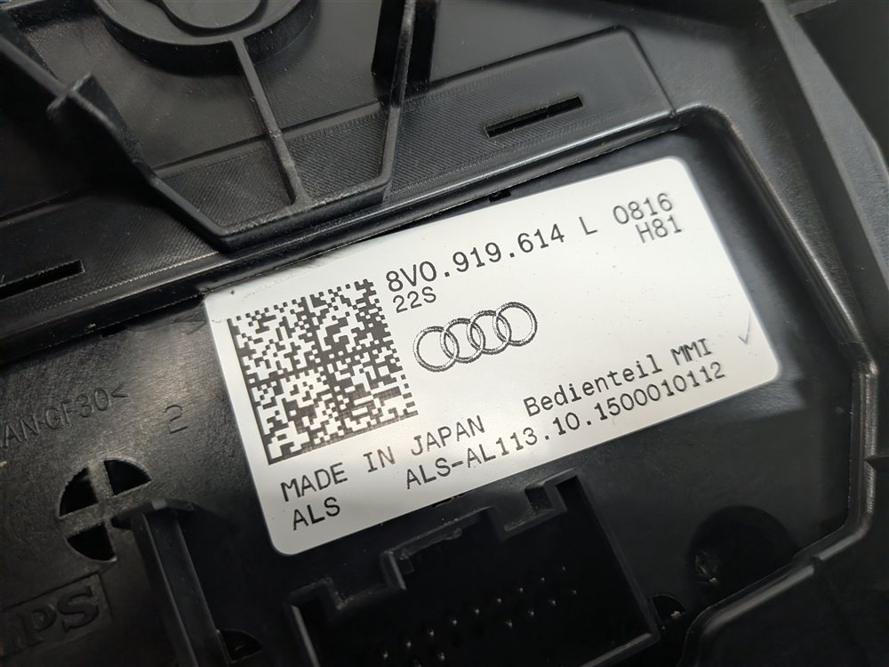 Thumbnail 10: 15-18 AUDI A3 S3 (8V) GPS NAVIGATION MEDIA MMI CONTROL SWITCH KNOB & CUP HOLDER