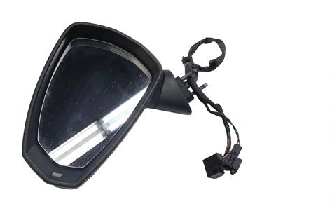 16-18 AUDI A3 E-TRON 8VF FRONT LEFT DRIVER HEATED BLIND SPOT DOOR MIRROR (Gray)