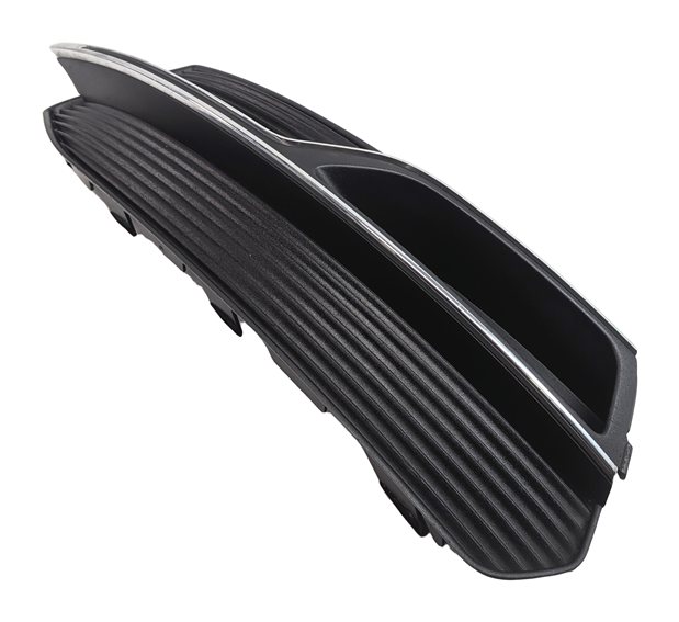 16-18 AUDI A3 (8V) FRONT LEFT DRIVER LOWER BUMPER GRILLE END (BLACK & SILVER)