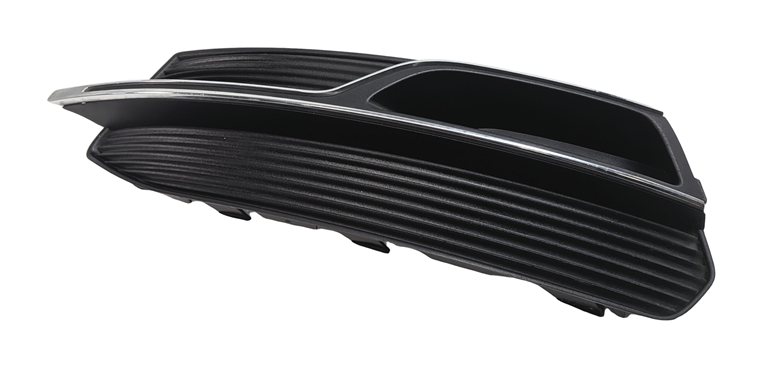 Thumbnail 2: 16-18 AUDI A3 (8V) FRONT LEFT DRIVER LOWER BUMPER GRILLE END (BLACK & SILVER)