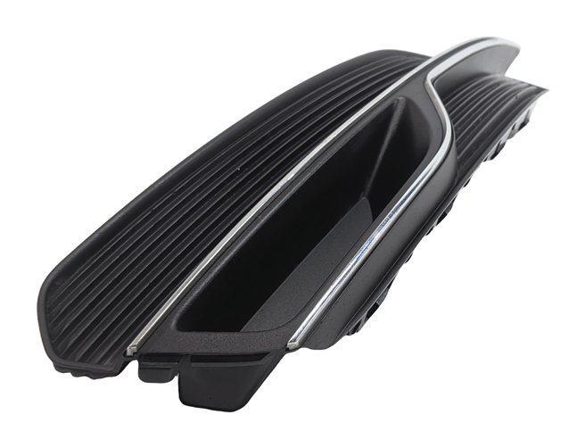 Thumbnail 3: 16-18 AUDI A3 (8V) FRONT LEFT DRIVER LOWER BUMPER GRILLE END (BLACK & SILVER)