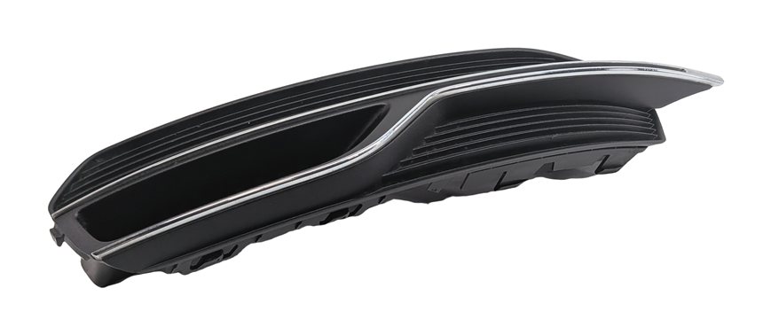 Thumbnail 4: 16-18 AUDI A3 (8V) FRONT LEFT DRIVER LOWER BUMPER GRILLE END (BLACK & SILVER)