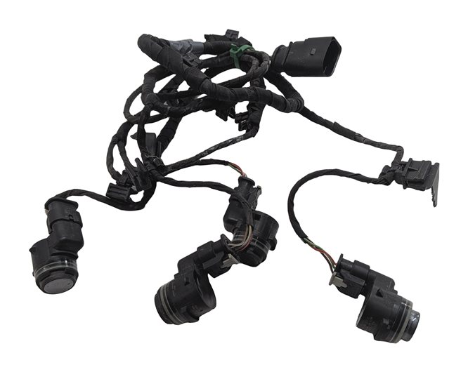 16 AUDI A3 E-TRON 8V FRONT PARK ASSIST PDC DISTANCE CONTROL SENSOR SET/4 (Gray)