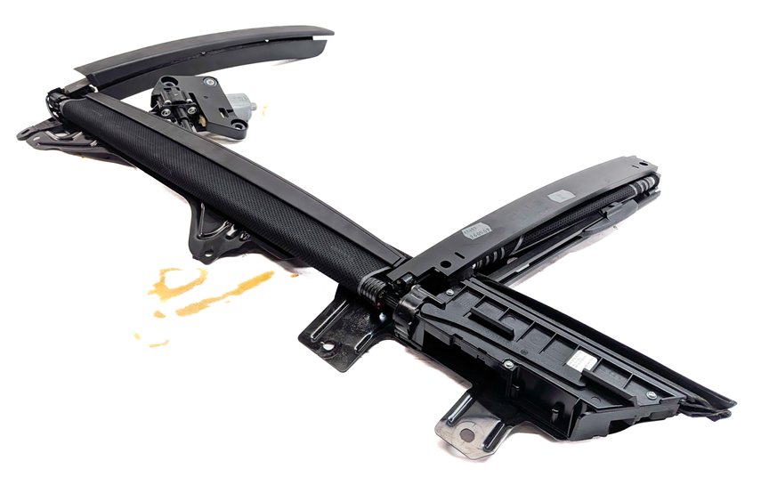 Thumbnail 3: 2009-2015 BMW 740i 750i F01 REAR LEFT DOOR WINDOW SHADE ASSEMBLY (BLACK)