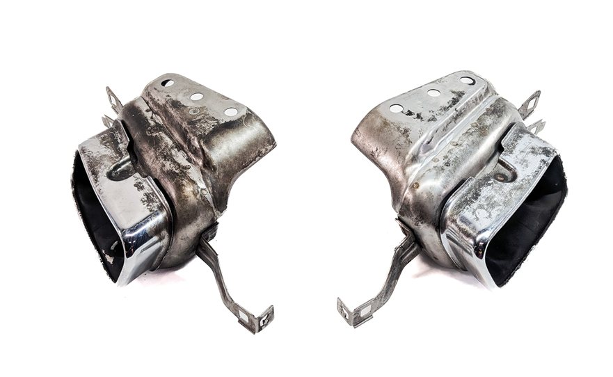 Thumbnail 4: 2009-2012 BMW 750i 750Li (F02) REAR MUFFLER EXHAUST PIPE TIP SET/2