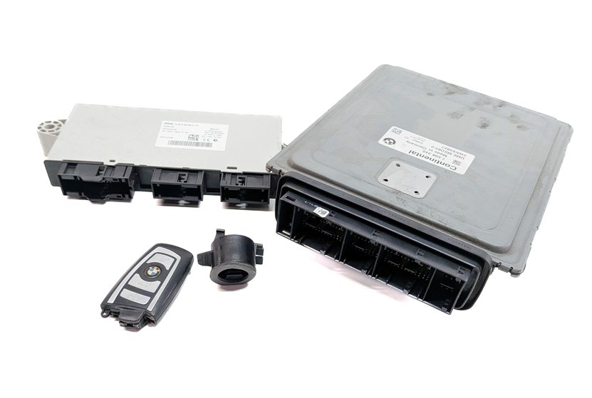 09-13 BMW 550i 650i 750i B7 (F01 F06 F10) 4.4L N63 ENGINE DME CAS MODULE KEY SET