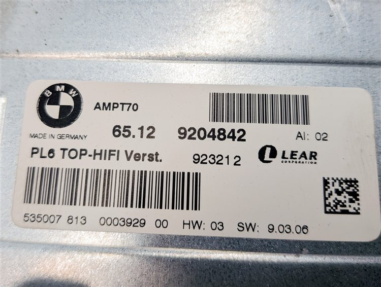 Thumbnail 6: 2009 BMW 750I (F01) RADIO STEREO AUDIO SOUND SYSTEM AMP AMPLIFIER