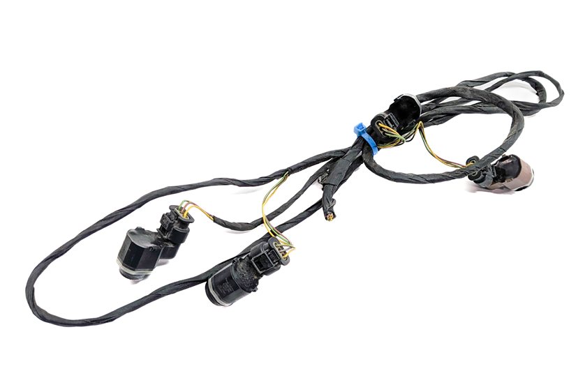 2009 BMW 750I F01 REAR PARK ASSIST PDC DISTANCE CONTROL WIRE SENSOR SET/4 (Gray)