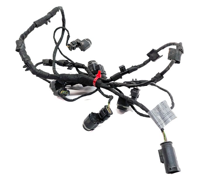 Thumbnail 2: 2009 BMW 750I F01 FRONT PARK ASSIST PDC DISTANCE CONTROL WIRE SENSOR SET/5(Gray)