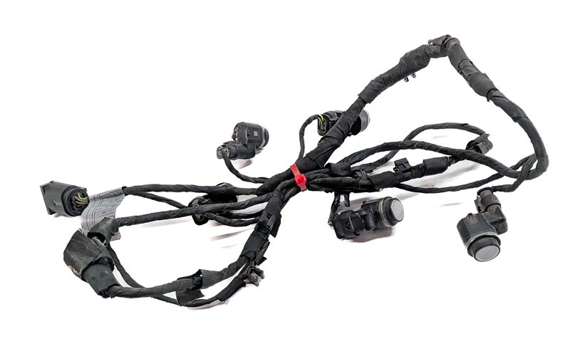 Thumbnail 3: 2009 BMW 750I F01 FRONT PARK ASSIST PDC DISTANCE CONTROL WIRE SENSOR SET/5(Gray)