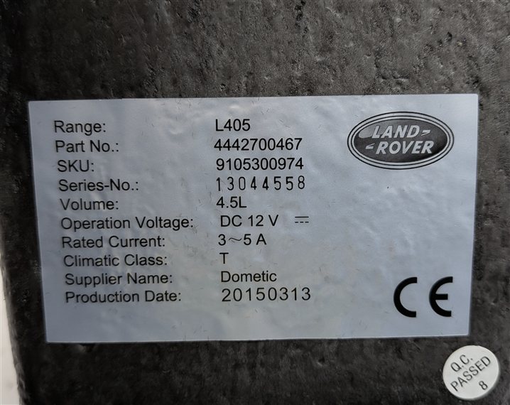 Thumbnail 8: 2015 RANGE ROVER SPORT (L494) FRONT CENTER CONSOLE REFRIGERATOR COOLER ASSEMBLY