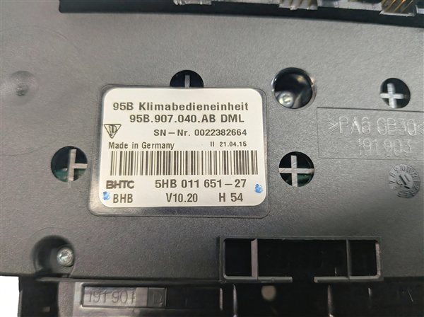 Thumbnail 8: 2015 PORSCHE MACAN (95B) FRONT CENTER HEAT AC CLIMATE CONTROL PANEL SWITCH