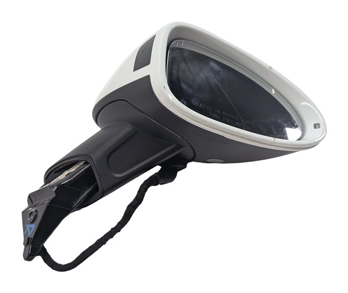15-19 PORSCHE MACAN (95B) RIGHT PASSENGER PFOLD BLIND SPOT DOOR MIRROR (White)