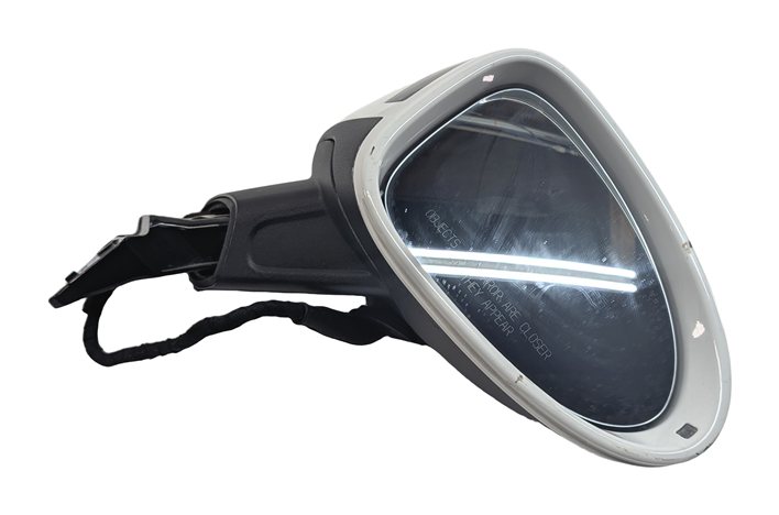 Thumbnail 2: 15-19 PORSCHE MACAN (95B) RIGHT PASSENGER PFOLD BLIND SPOT DOOR MIRROR (White)