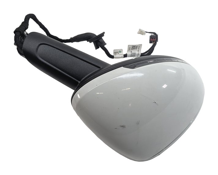 Thumbnail 6: 15-19 PORSCHE MACAN (95B) RIGHT PASSENGER PFOLD BLIND SPOT DOOR MIRROR (White)