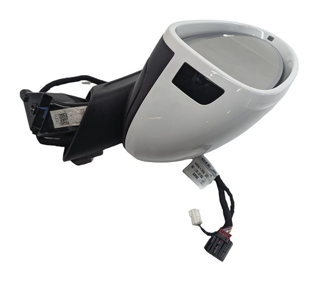 Thumbnail 4: 15-19 PORSCHE MACAN (95B) LEFT DRIVER PFOLD BLIND SPOT DOOR MIRROR (White)