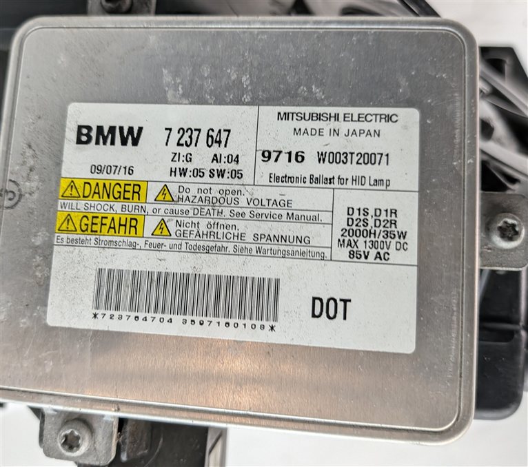Thumbnail 8: 09-12 BMW 740i 750i 760i B7 (F01) RIGHT PASSENGER ADAPTIVE XENON HEADLIGHT LAMP