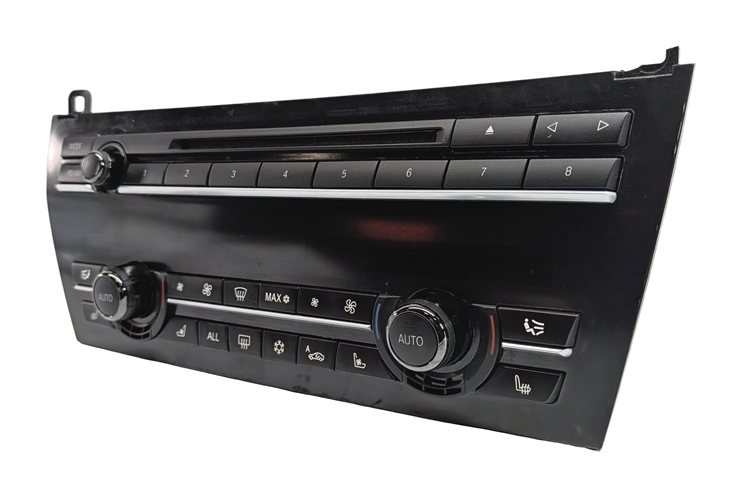 2009-2010 BMW 750i 760i (F01 F02) AM/FM STEREO FACE PLATE w/ TEMPERATURE CONTROL