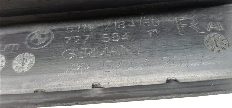 Thumbnail 5: 09-12 BMW 7 (F01 F02) FRONT LOWER LEFT RIGHT CENTER BUMPER AIR VENT GRILLE SET/3
