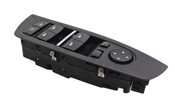 Thumbnail 2: 09-15 BMW 740i 750i 760i B7 (F01) DRIVER WINDOW SWITCH w/ SHADE & P-FOLD (BLACK)