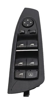 Thumbnail 5: 09-15 BMW 740i 750i 760i B7 (F01) DRIVER WINDOW SWITCH w/ SHADE & P-FOLD (BLACK)