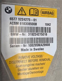 Thumbnail 7: 09-13 BMW 535iGT 550iGT 740i 750i 760i B7 (F01 F07 F10) SRS BAG CONTROL MODULE