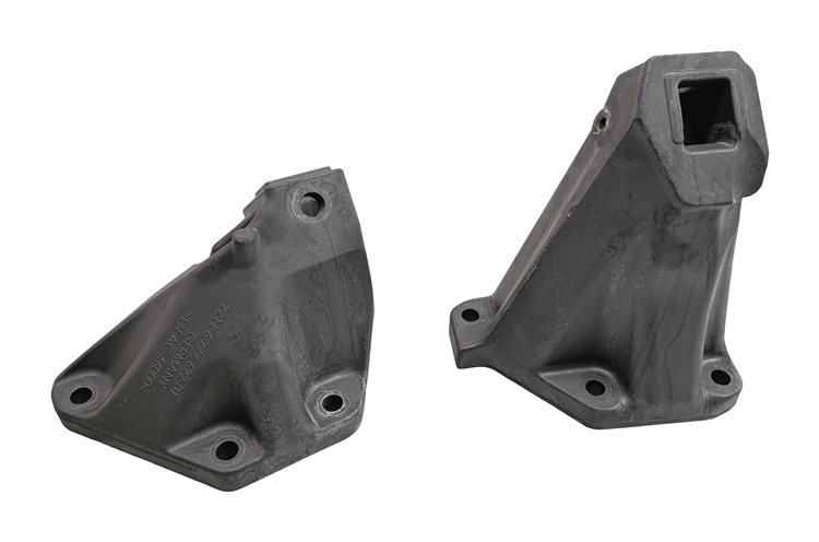 Thumbnail 4: 2011 BMW 750LI (F01) 4.4L N63 HYBRID ENGINE MOTOR SUPPORT MOUNT BRACKET SET/2