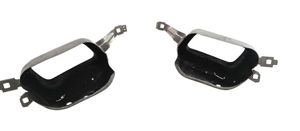 Thumbnail 4: 2011 BMW 750LI (F01) 4.4L N63 HYBRID REAR MUFFLER EXHAUST PIPE TIP SET/2(CHROME)