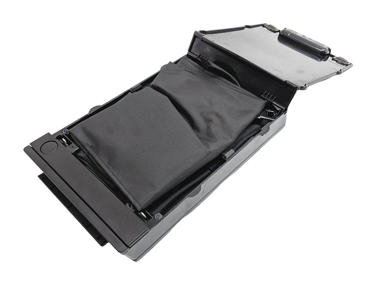 Thumbnail 3: 2011 BMW 750LI F01 REAR CENTER SEAT FOLDING ARMREST CUPHOLDER w/ SKI BAG (Black)