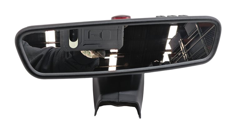 Thumbnail 2: 10-12 BMW 640i 650i 740i 760i M5 M6 X3 AUTODIM HOMELINK REAR VIEW MIRROR (Black)