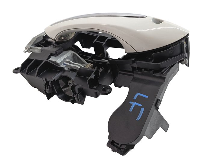 09-15 BMW 7 SERIES (F01 F02) FRONT LEFT DRIVER COMFORT DOOR HANDLE (White)