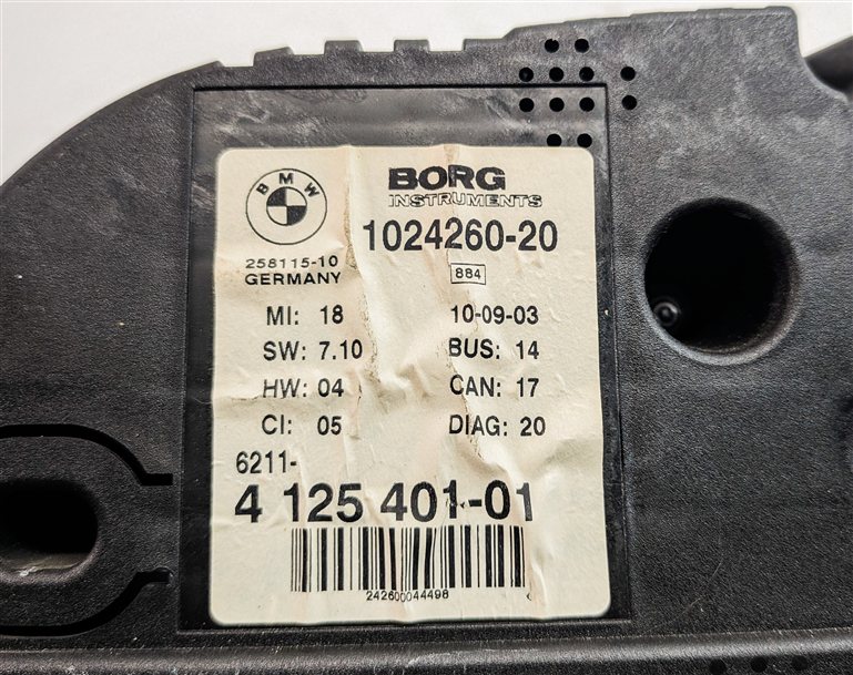 Thumbnail 9: 2003-2005 BMW Z4 (E85) AUTO / SMG - SPEEDOMETER INSTRUMENT GAUGE CLUSTER (137k)