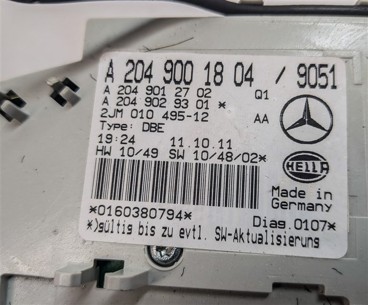 Thumbnail 14: 2012 MERCEDES C250 (W204) FRONT ROOF DOME COURTESY LIGHT w/SWITCHES (Black)