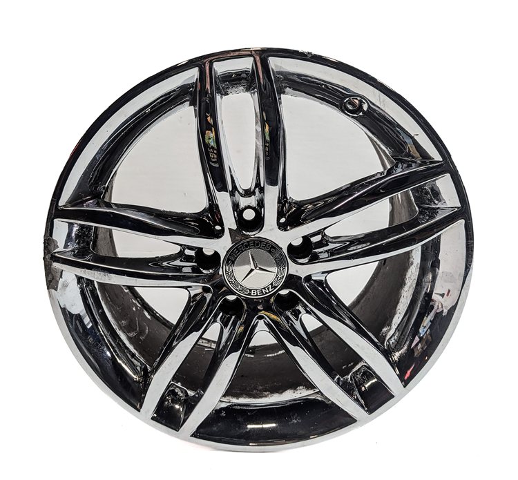 Thumbnail 2: 12-14 MERCEDES C CLASS (W204) 17x8.5 ALUMINUM 10-SPOKE WHEEL RIM (CHROME)