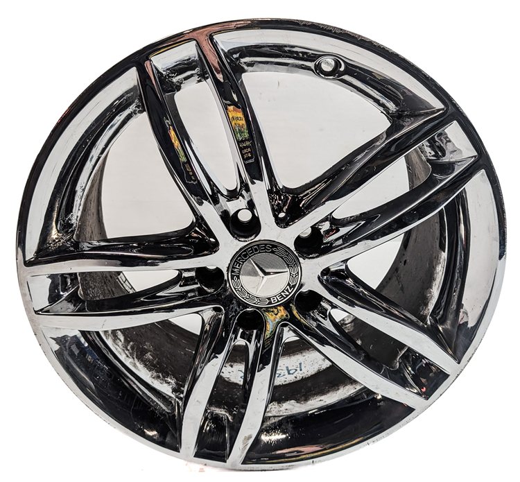Thumbnail 2: 12-14 MERCEDES C CLASS (W204) 17x8.5 ALUMINUM 10-SPOKE WHEEL RIM (CHROME)