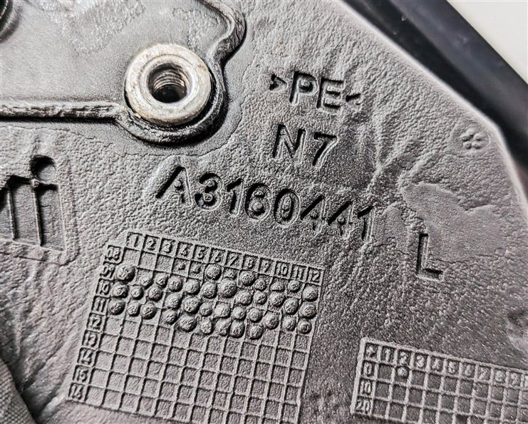 Thumbnail 8: 12-15 MERCEDES C250 C350 C63 C204 LEFT HEAT MEMORY AUTODIM DOOR MIRROR (Black)