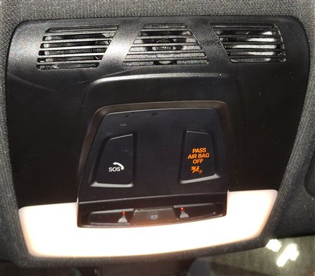 Thumbnail 2: 2016 BMW X1 (F48) FRONT INTERIOR OVERHEAD DOME MAP READING LIGHT LAMP (Black)