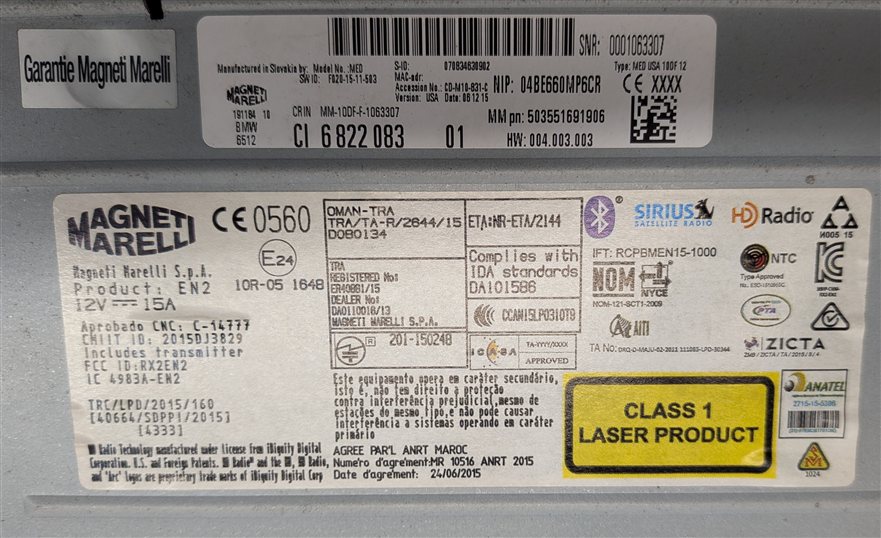 Thumbnail 6: 14-20 BMW 2 3 4 5 X1 X5 (F15 F22 F30 F32 F34 F48) AM/FM RADIO STEREO CD PLAYER