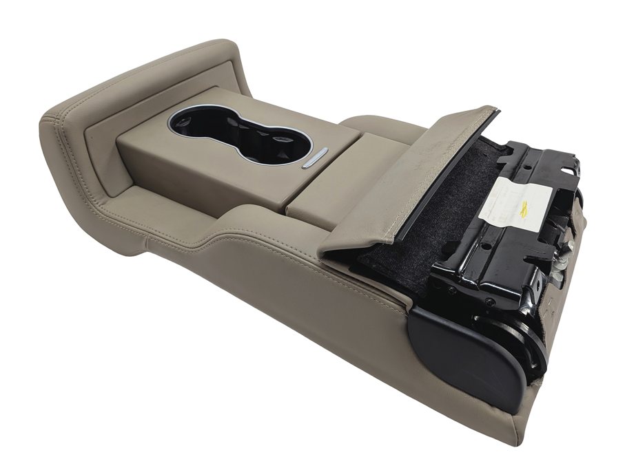 Thumbnail 3: 16-17 RANGE ROVER L405 REAR 2ND ROW CENTER SEAT BACK ARMREST CUPHOLDER (Almond)