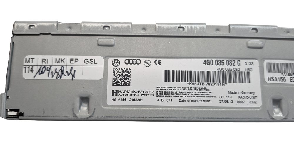 Thumbnail 7: 2014 AUDI A7 (C7 4G8) RADIO STEREO AUDIO SOUND SYSTEM RECEIVER CONTROL MODULE