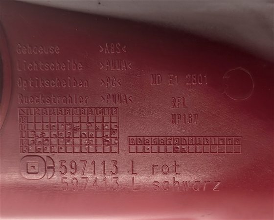Thumbnail 8: 2012-2015 AUDI A7 S7 (C7 4G8) LEFT DRIVER REAR TAILLIGHT BRAKE LIGHT LAMP