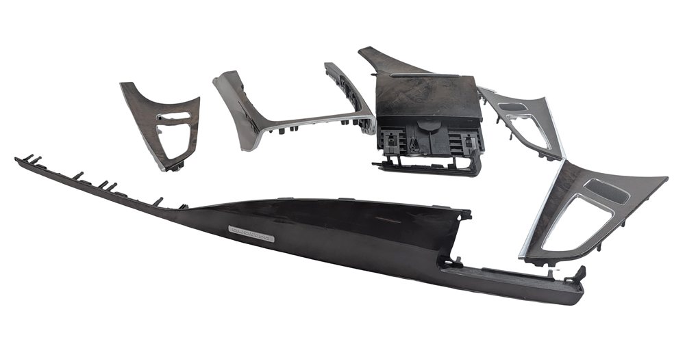 2014 AUDI A7 C7 4G8 INTERIOR FRONT DASH CENTER CONSOLE DOOR TRIM SET/8 (Walnut)